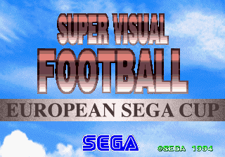 Super Visual Football: European Sega Cup Title Screen